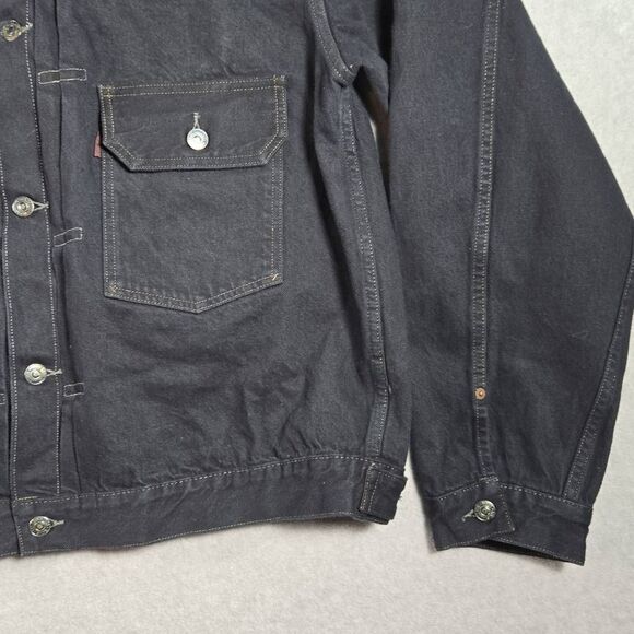 Levi's 507XX Type II Jacket 1953 46 2XL Japanese Selvedge Big E Black Lizard $40 - Picture 3 of 14